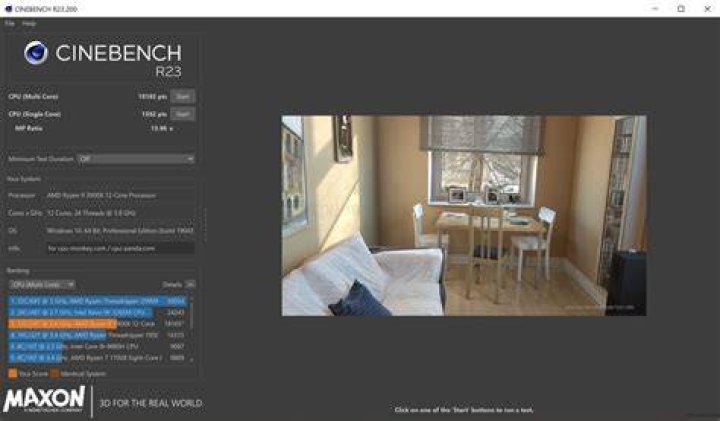 (4-7a) CineBench R23 Single Thread (DDR5 vs DDR4)