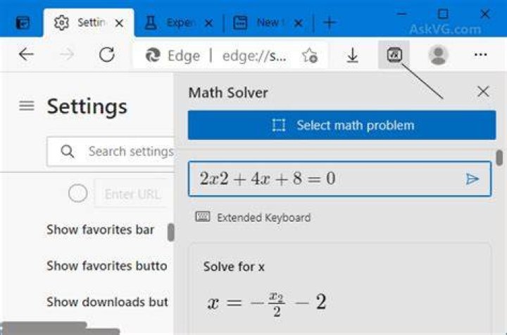 Enable math solver in Edge