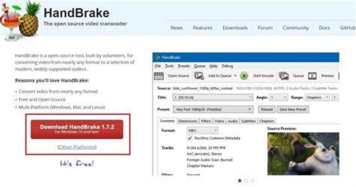 Handbrake 1.1.0 - 1080p60 x264 3500 kbps Faster