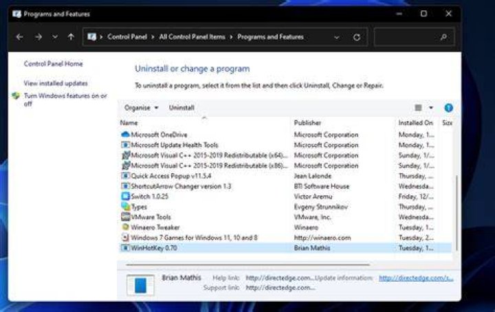 Programs and Features applet this video file cannot be played