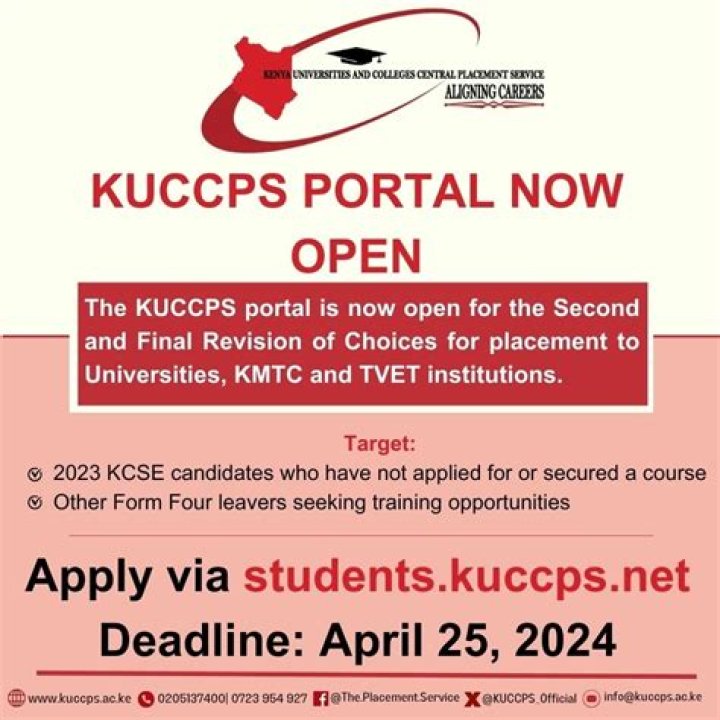 What is KUCCPS and which courses does it offer?